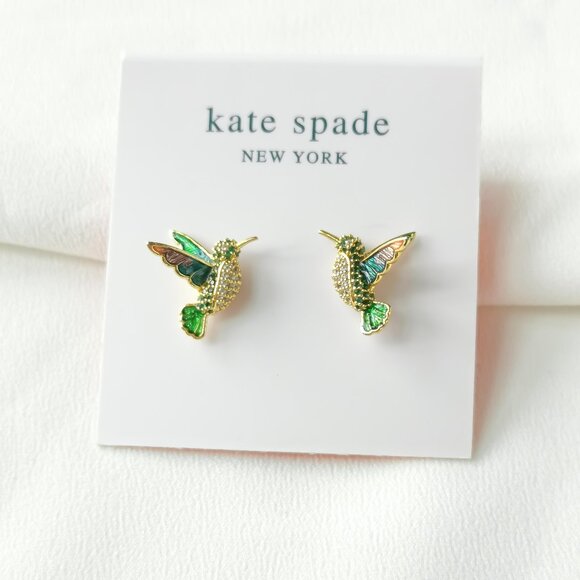 kate spade Jewelry - Kate Spade Dazzling Daisy Hummingbird Multicolor Gold Stud Earrings | NEW